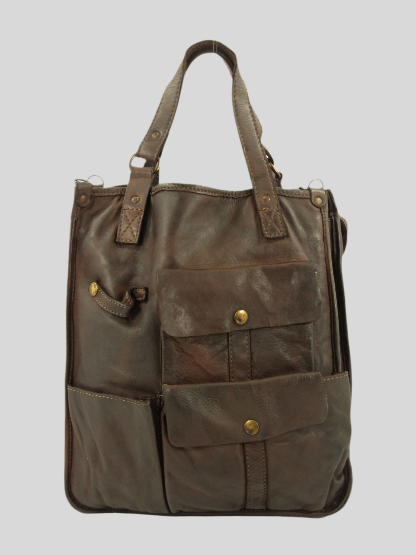 Borsa/cartella tinta in capo in pelle morbida Iris-Mahzel