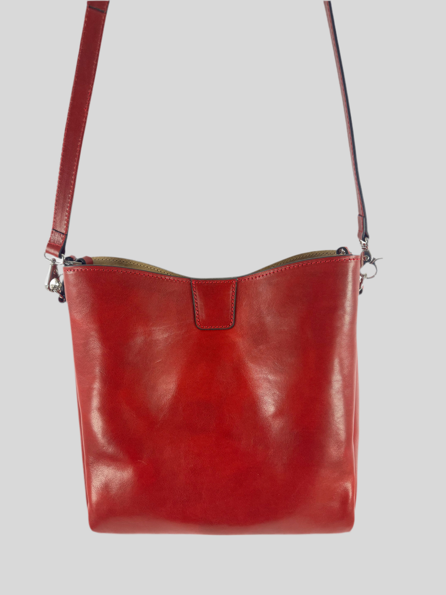 Borsa in cuoio con pochette
