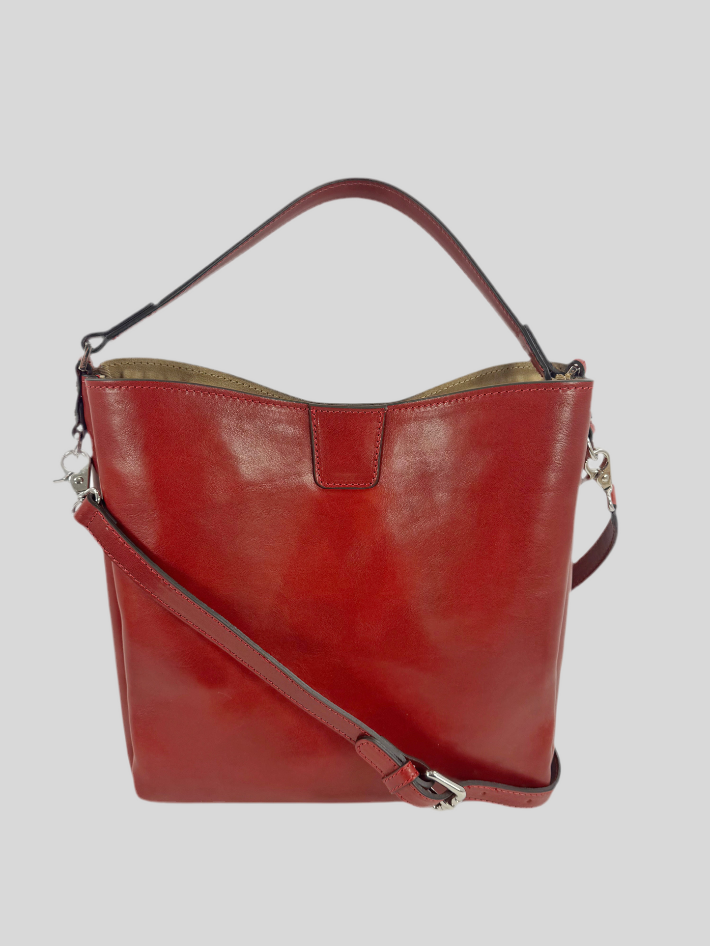 Borsa in cuoio con pochette
