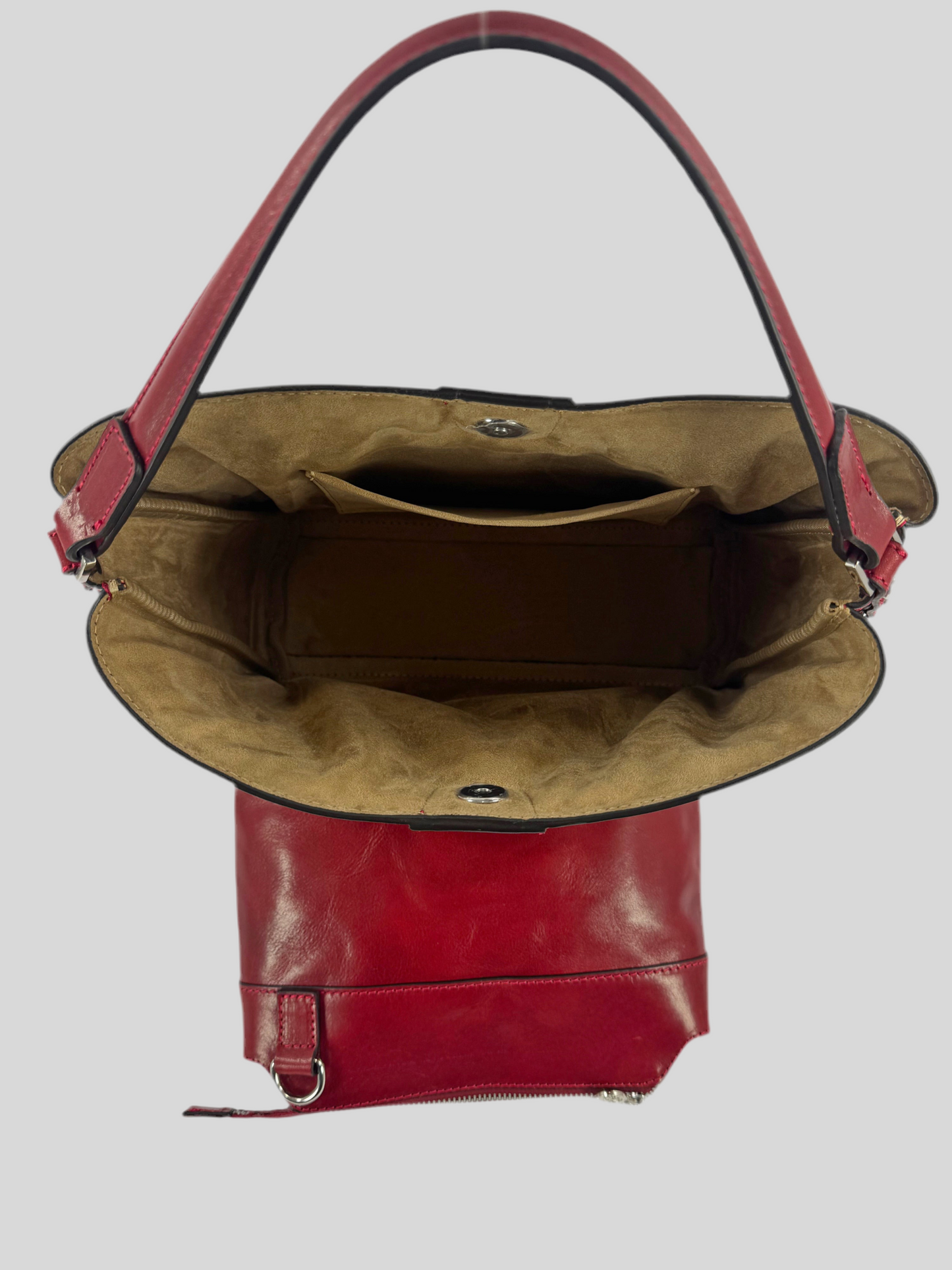 Borsa in cuoio con pochette