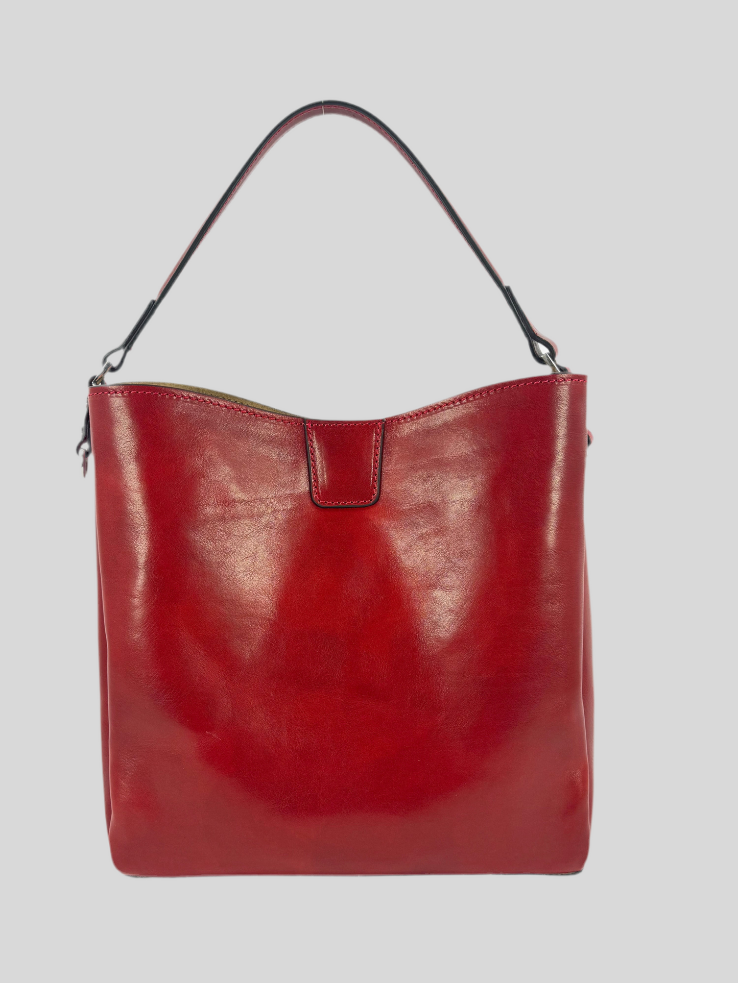 Borsa in cuoio con pochette