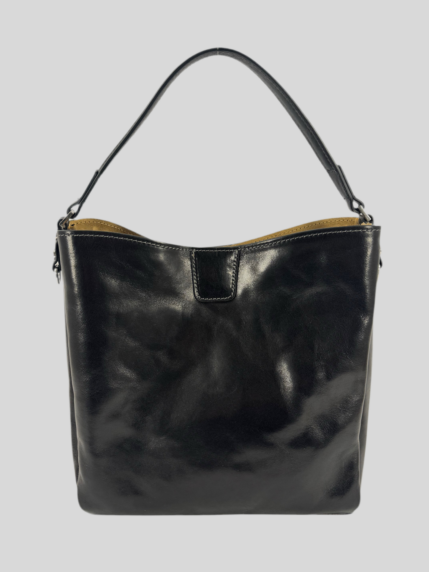 Borsa in cuoio con pochette