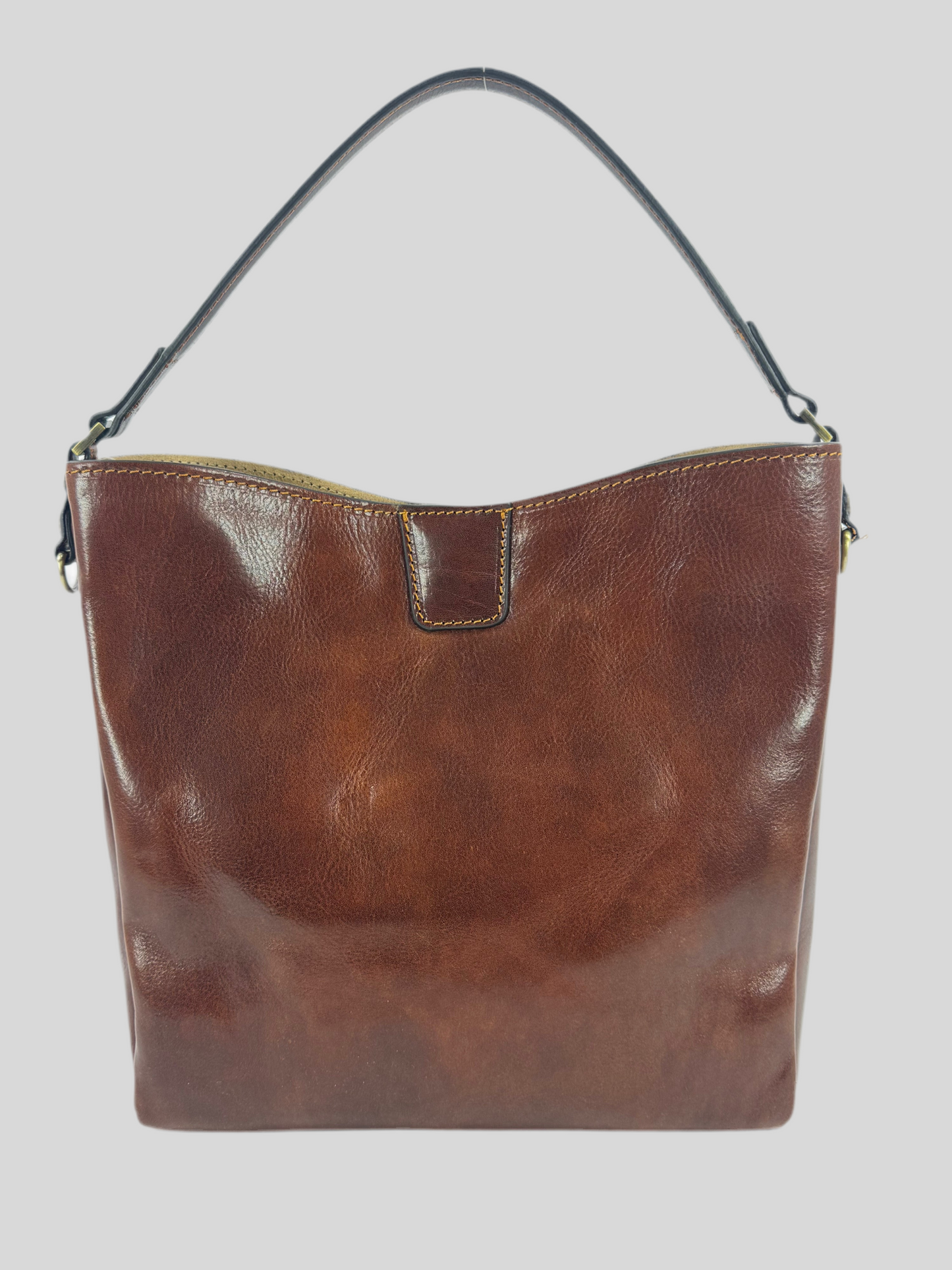 Borsa in cuoio con pochette