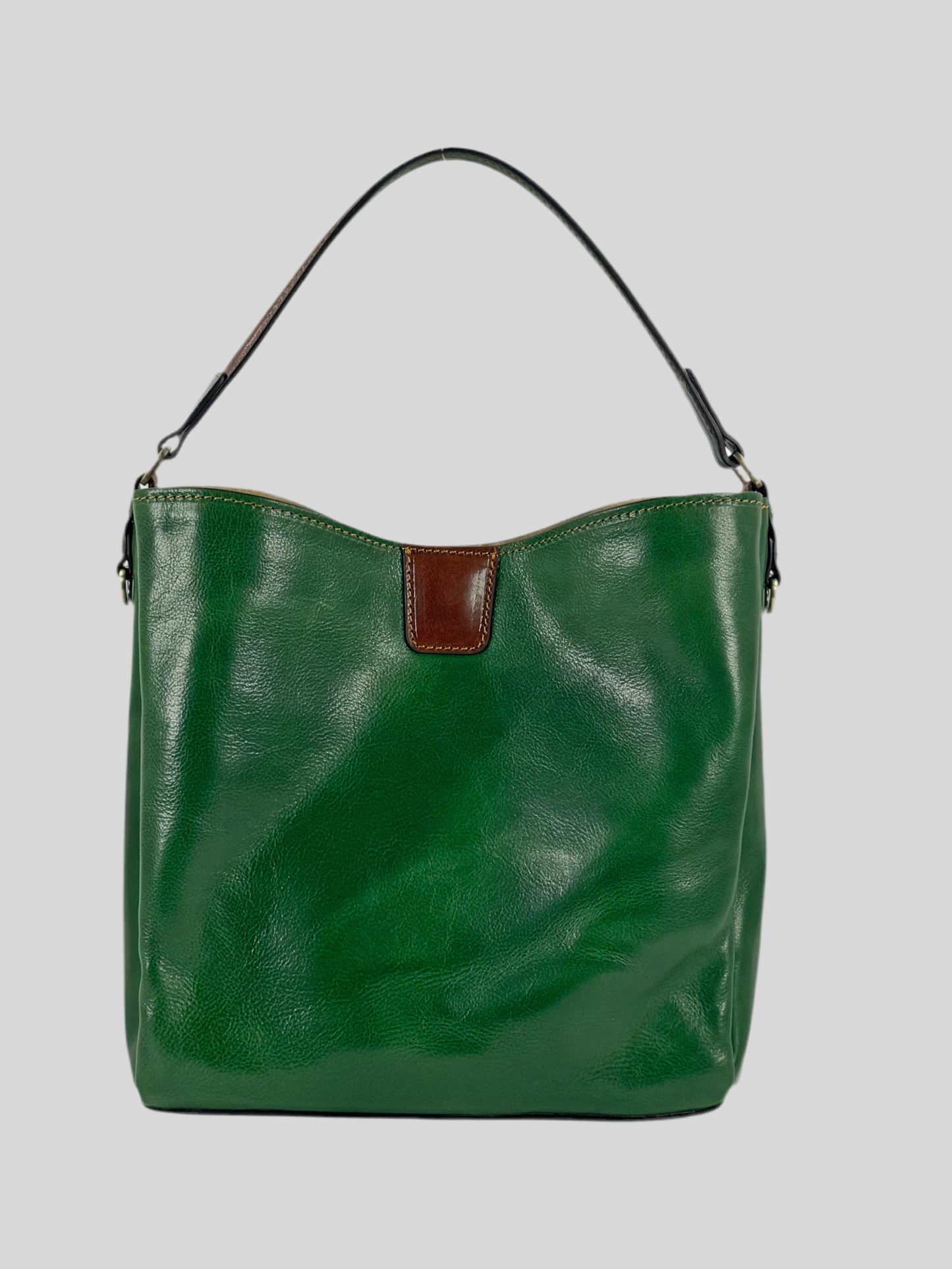 Borsa in cuoio con pochette