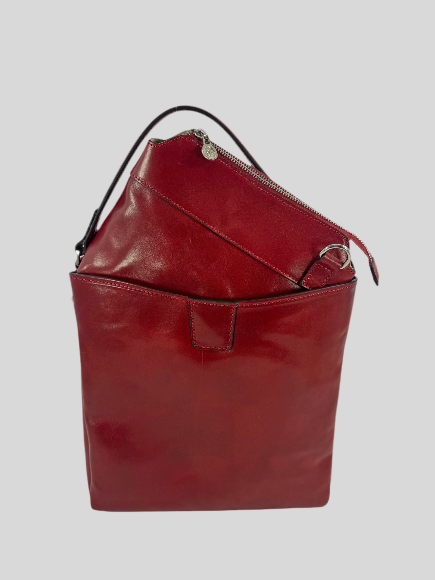 Borsa in cuoio con pochette