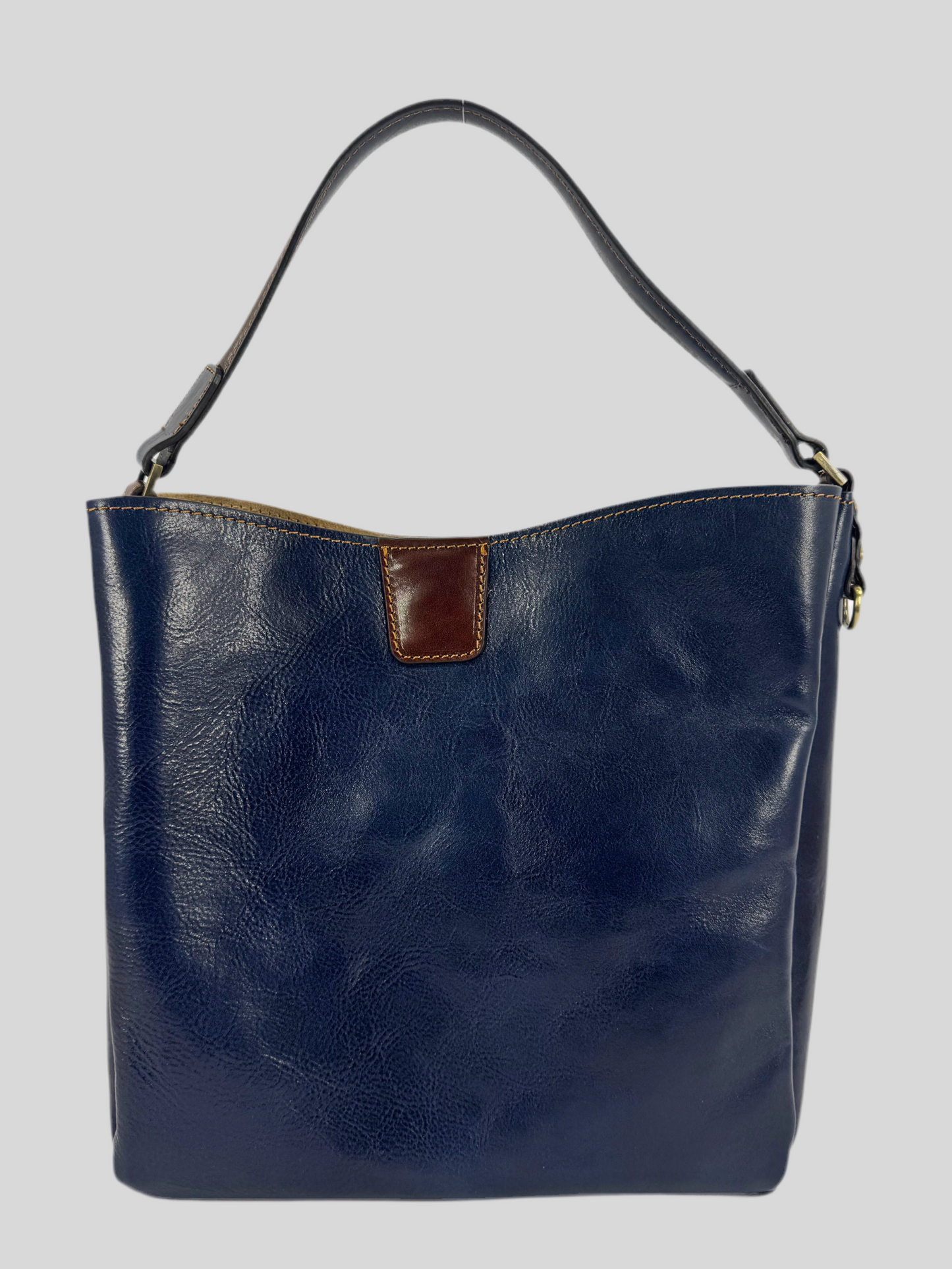 Borsa in cuoio con pochette