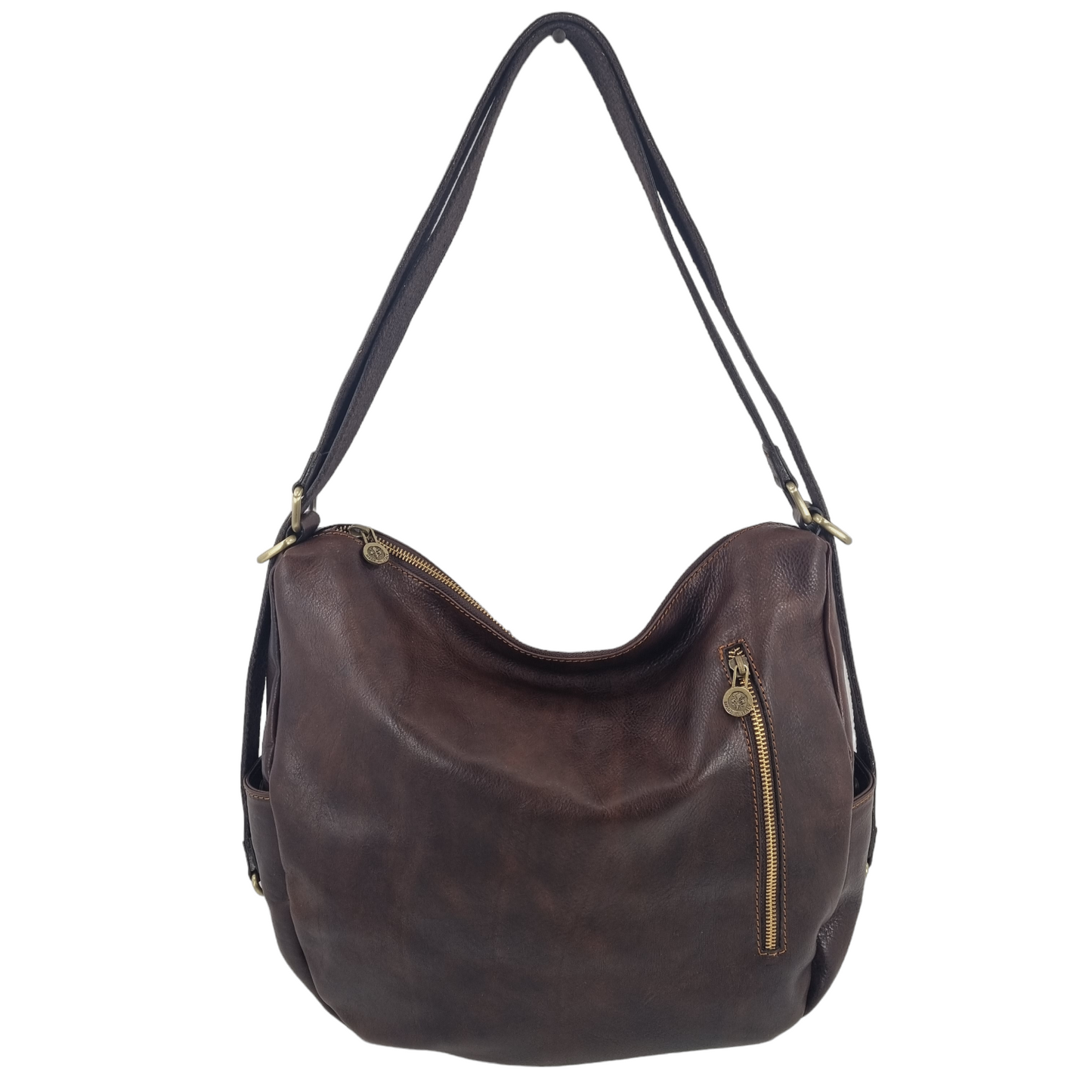 Borsa/ Zaino in cuoio al vegetale-Mahzel