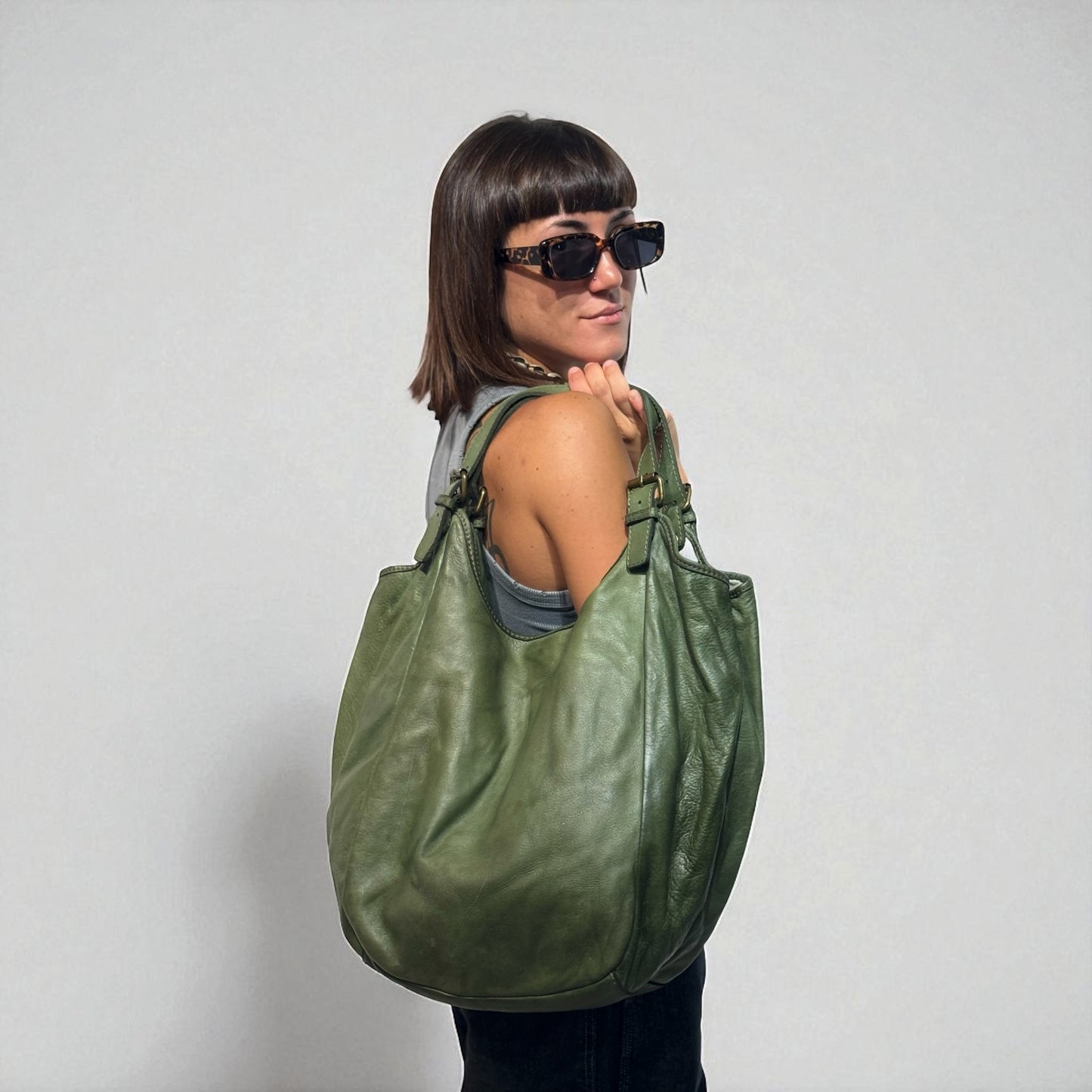 Borsa a sacca Giovanna in pelle morbida