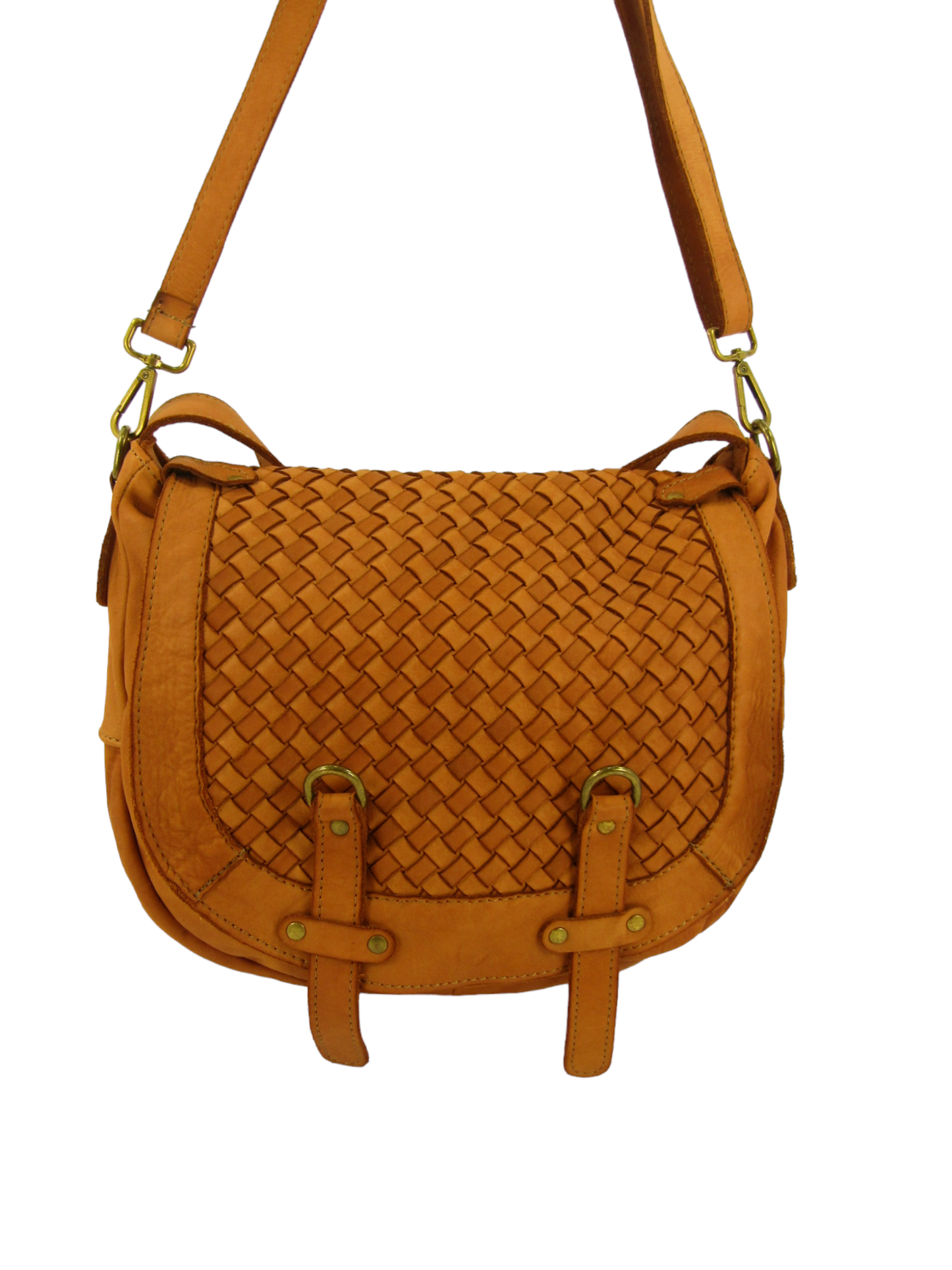 Postina in pelle con pattina intrecciata MH