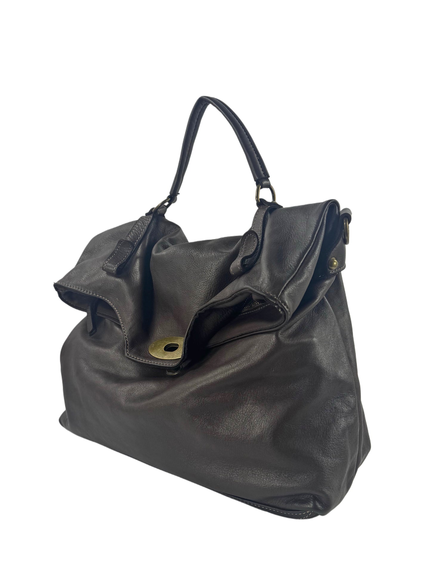 Borsa postina in pelle morbida tinta in capo Stefania G.-Mahzel