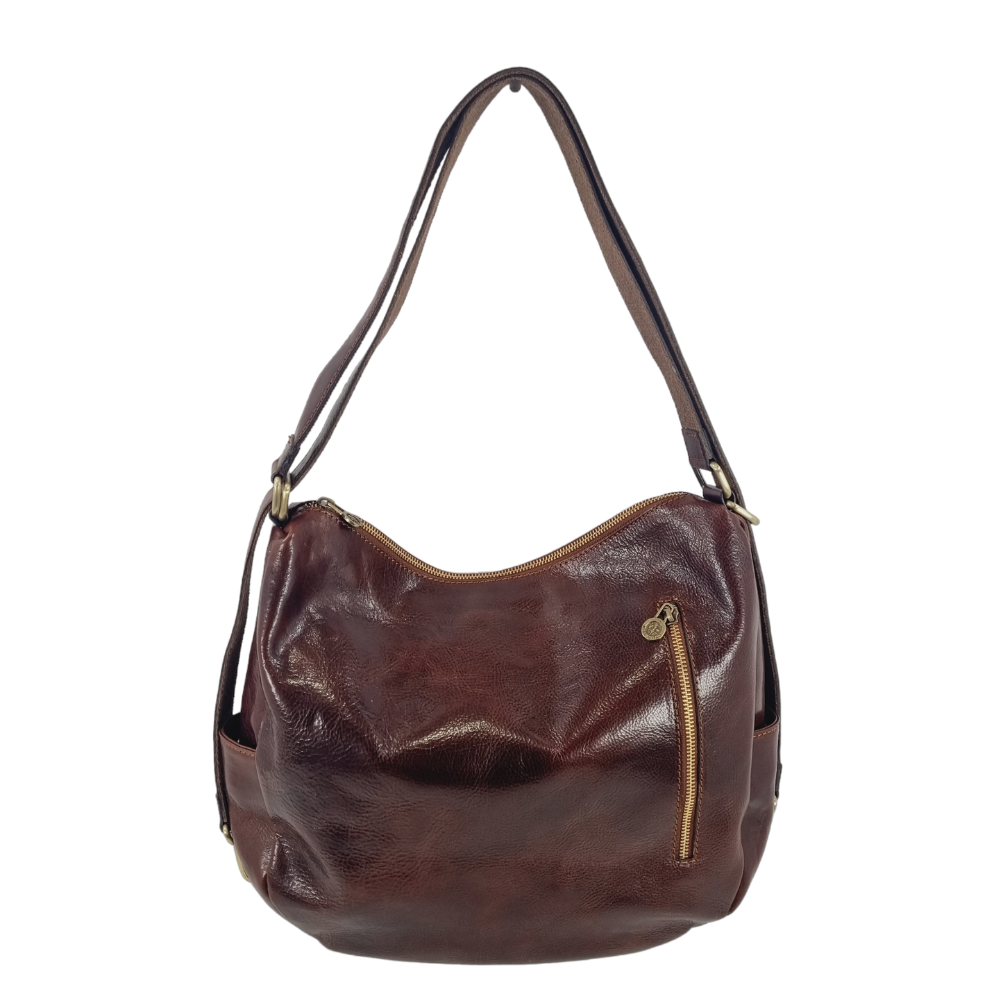 Borsa/ Zaino in cuoio al vegetale-Mahzel