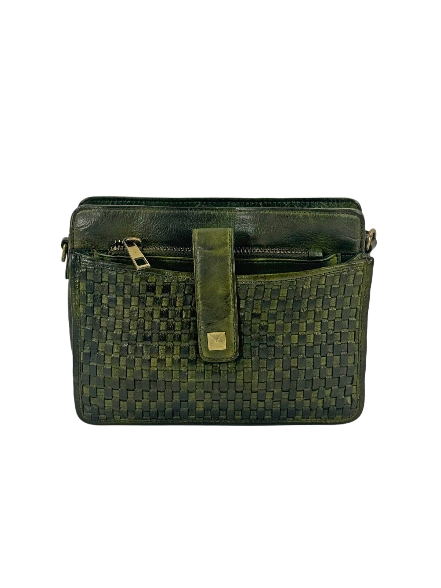 Borsetta Tina in pelle tinta on Capo Verde misure 20x16x6 cm