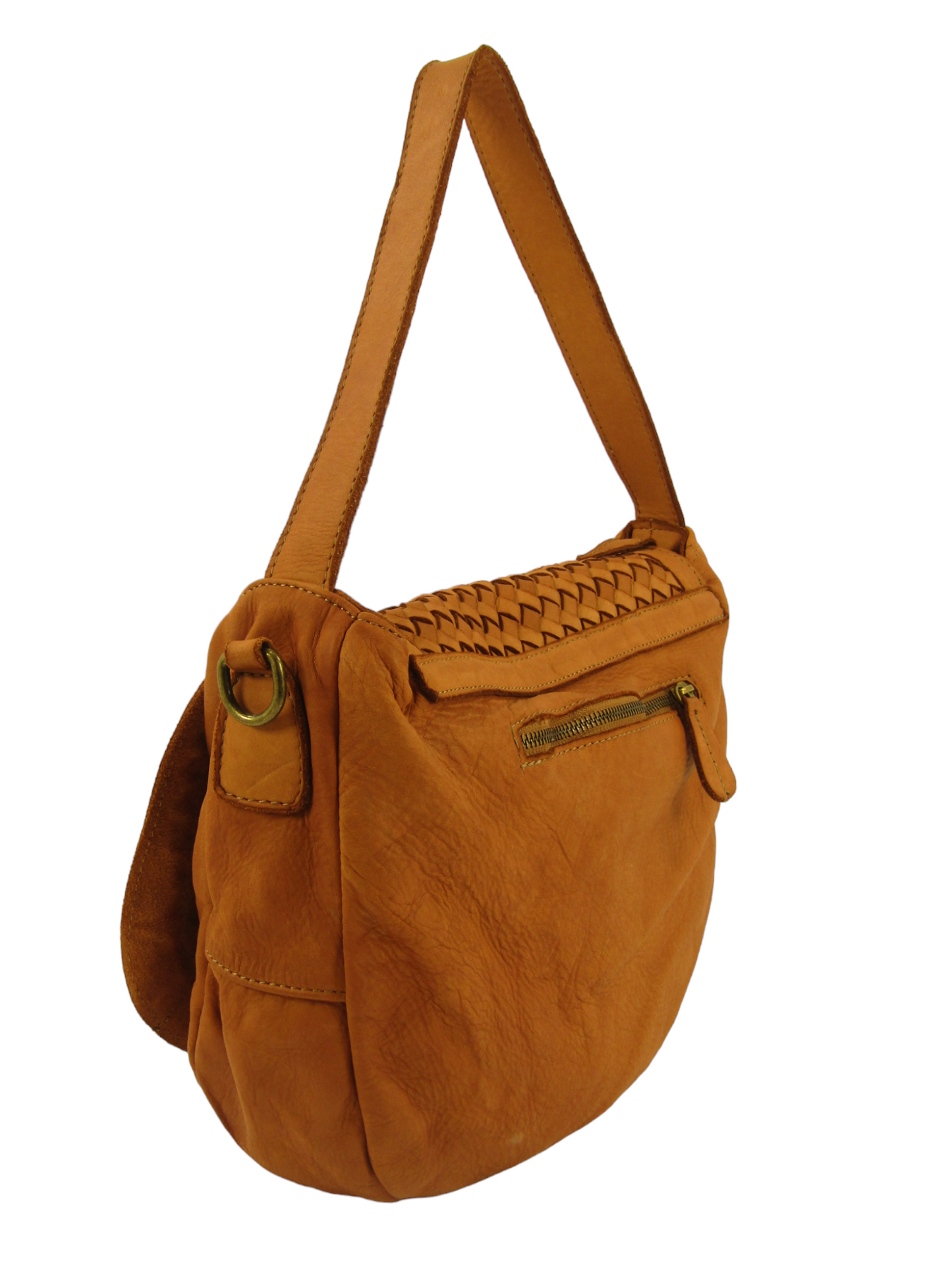 Postina in pelle con pattina intrecciata MH