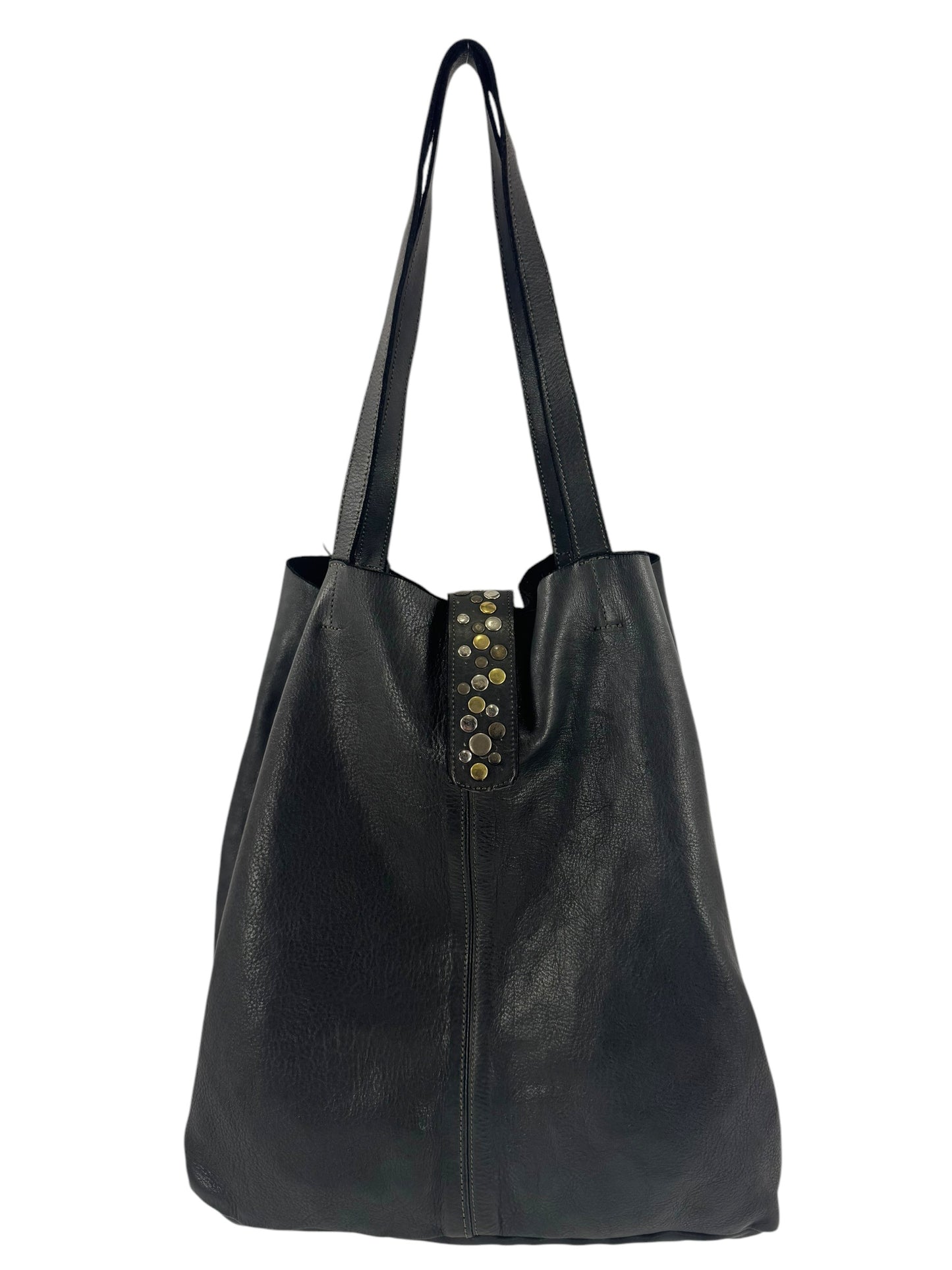 Borsa shopper in pelle morbida tinta in capo effetto vintage - Mahzel