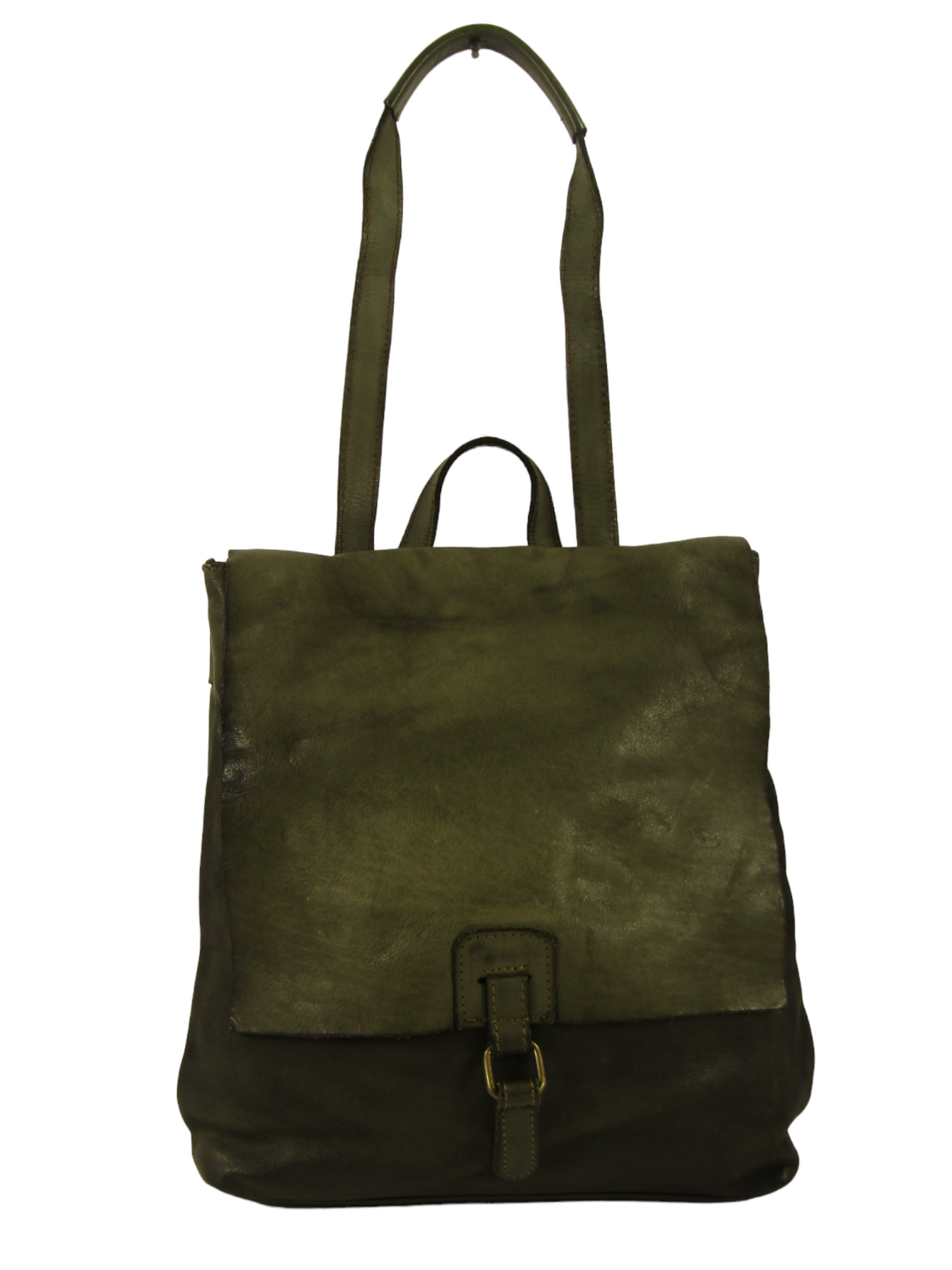 Zaino in pelle lavata chiuo da pattina e zip