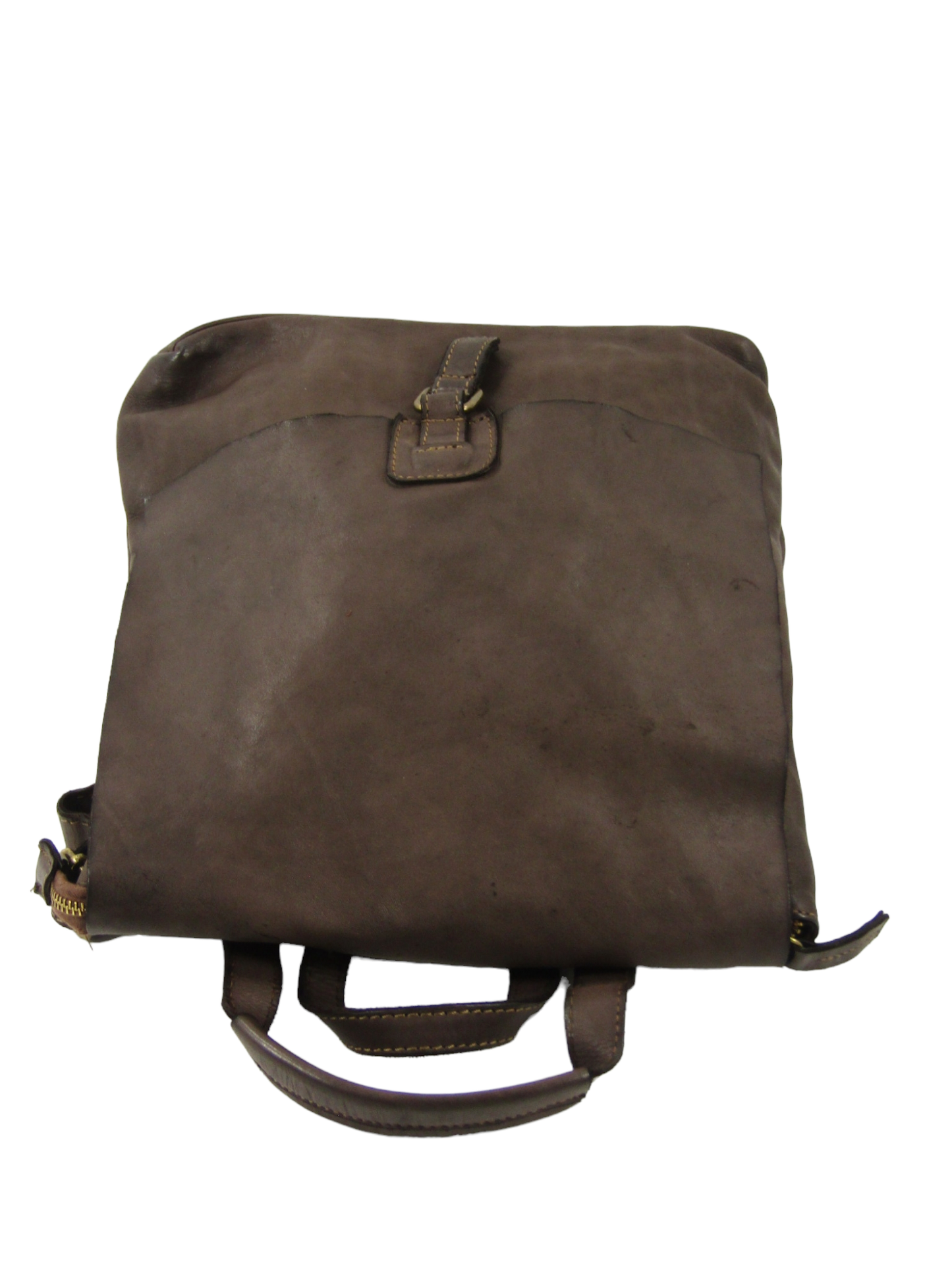 Zaino in pelle lavata chiuo da pattina e zip