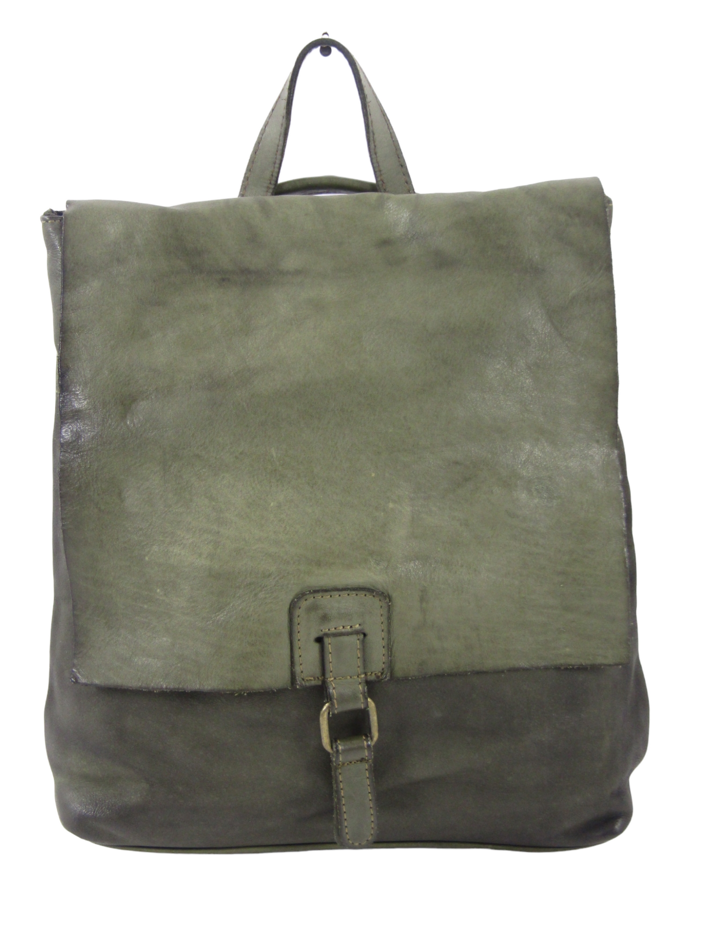 Zaino in pelle lavata chiuo da pattina e zip