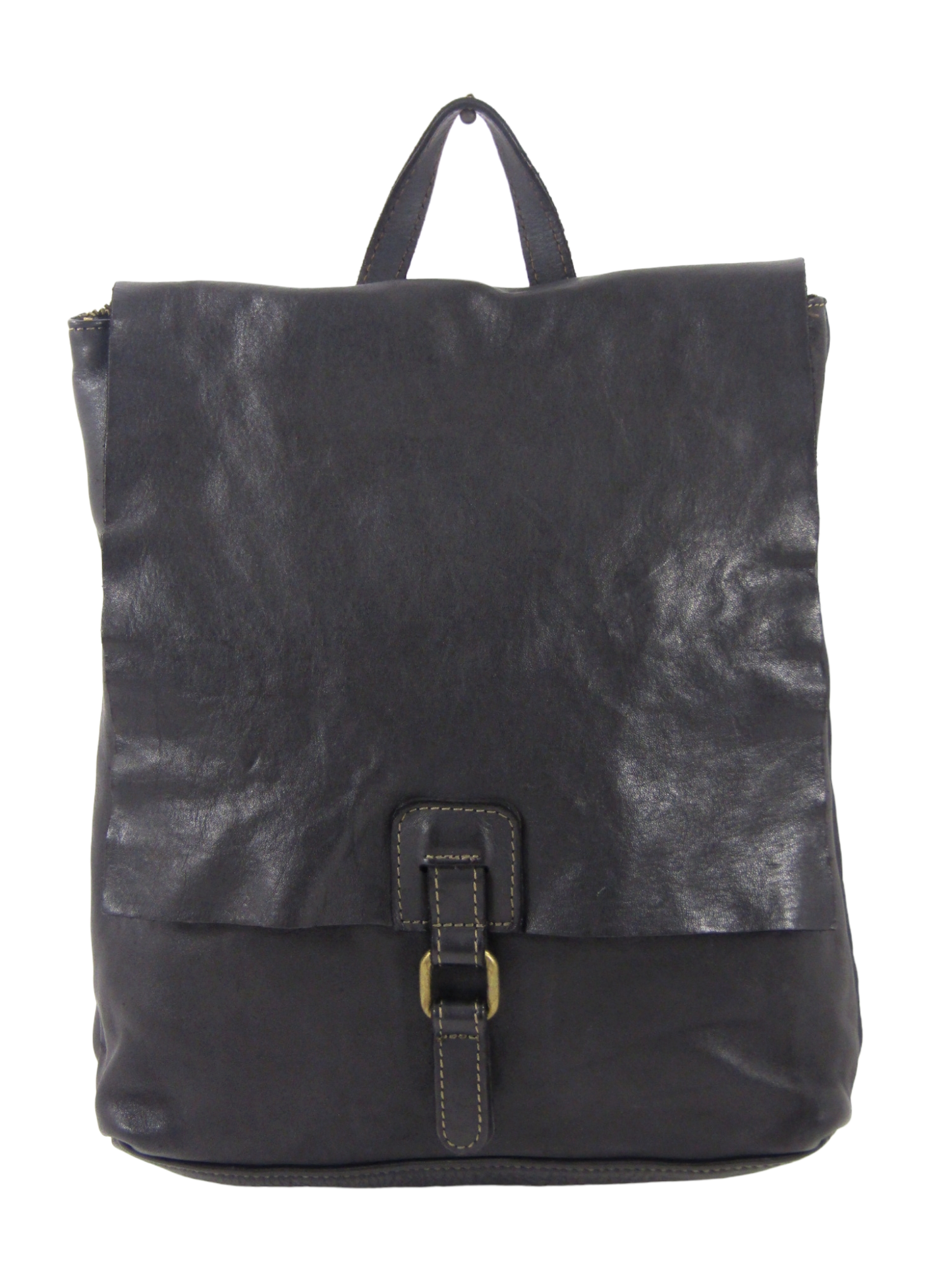 Zaino in pelle lavata chiuo da pattina e zip