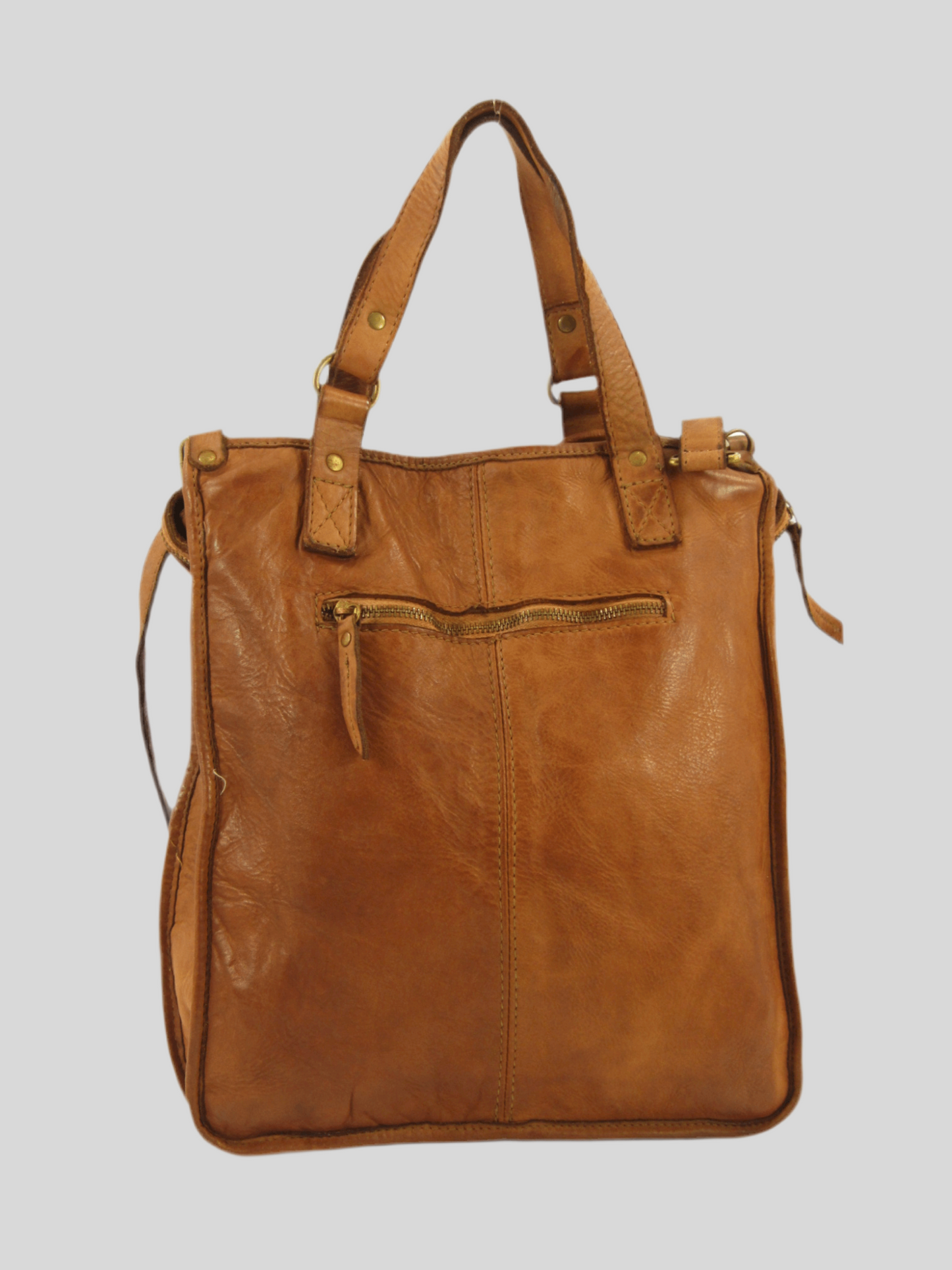 Borsa/cartella tinta in capo in pelle morbida Iris-Mahzel