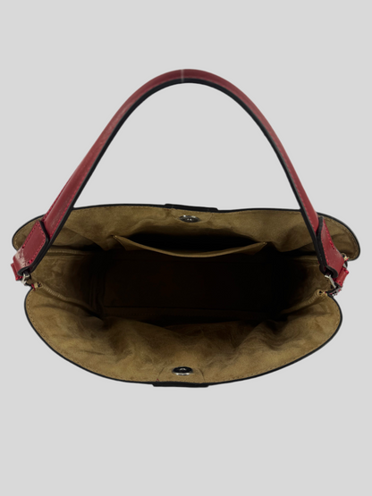 Borsa in cuoio con pochette