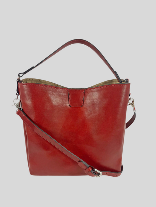 Borsa in cuoio con pochette