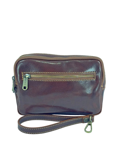 Borsello/pochette a mano in cuoio