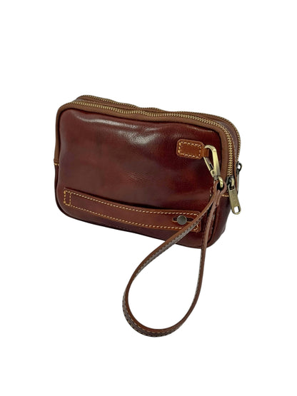 Borsello/pochette a mano in cuoio