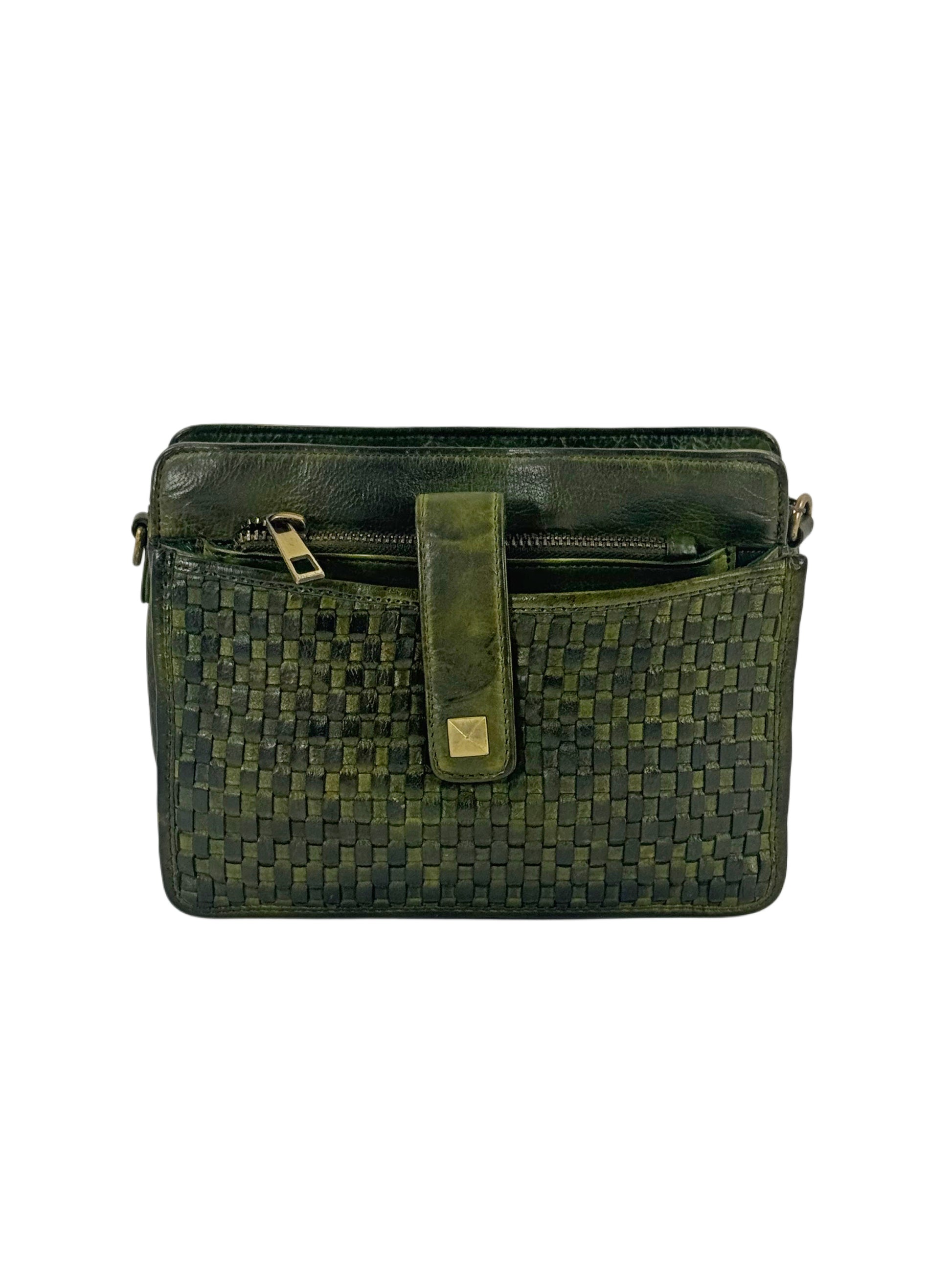 Borsetta Tina in pelle tinta on Capo Verde misure 20x16x6 cm