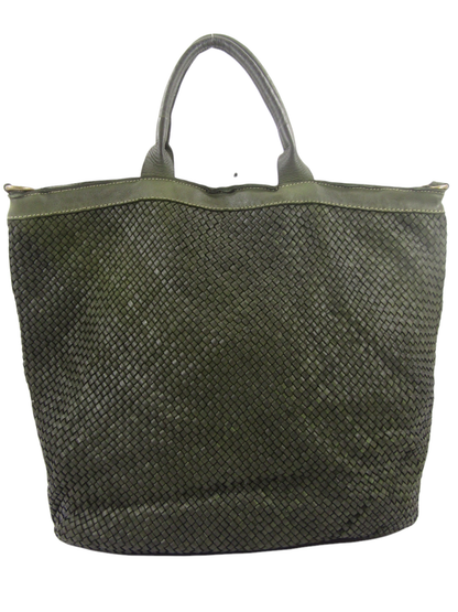 Borsa in Vacchetta intrecciata e tinta in capo Maxi - Mahzel